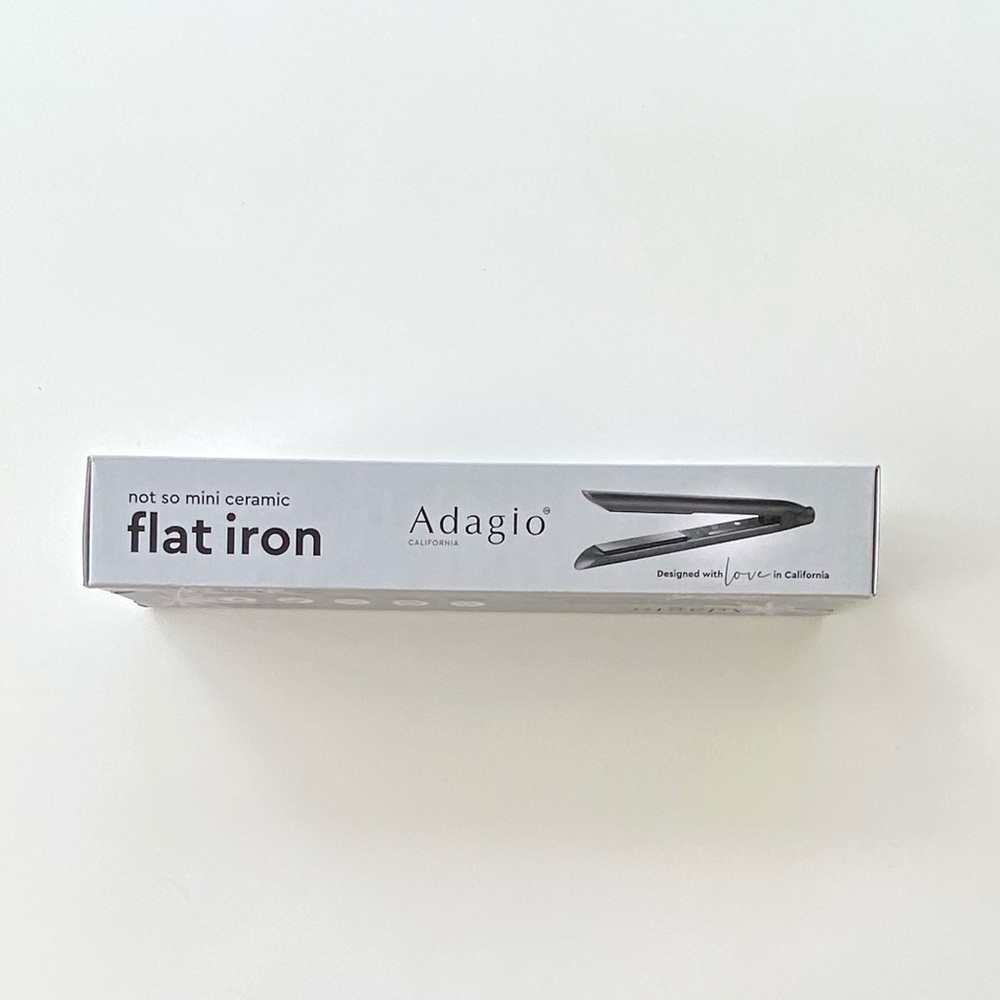 Adagio Ceramic Flat Iron, Hair Straightener Ceramic Flat Iron, Black - Picture 2 of 6